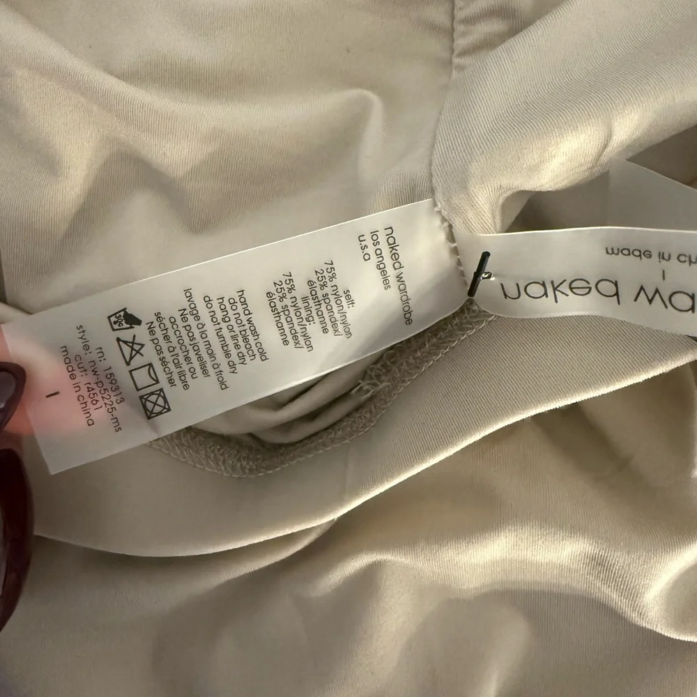 NWT- Naked Wardrobe Taupe Closed Toe Leggings - Picture 5 of 7